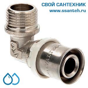 01025 Угольник пресс с переходом на нар.р. 20 х 1/2"
