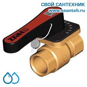 14531 HERZ 1211701 Кран двухходовой регулирующий равнопроцентный с рукояткой, РN40, 1/2", Kvs 5 м3/час, 110°С, с рукояткой