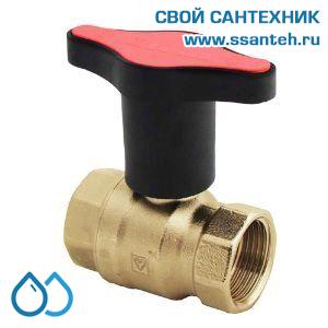 14668 HERZ 1220646 Кран шаровой красная ручка, DN50, PN25, -30...+150°C, Kvs 270 м3/час, без покрытия