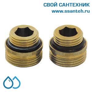 14816 HERZ, 1300231 Ниппель переходной с конич уплот Rp1/2xG3/4, комп. 2 шт.