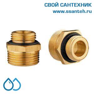 14817 HERZ, 1300239 Ниппель переходной с конич уплот Rp1/2xG3/4, комп. 2 шт.
