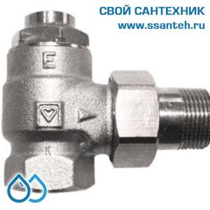 14866 HERZ 1372401 Клапан для отключения радиатора угловой, 1/2", Kvs 6,5 м3/час, PN 10 бар, 110°C, с высокой пропускной способностью