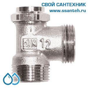 14910 HERZ, 1394801 Вентиль запорный RL-5 угловой 1/2" без соединителя н.р.