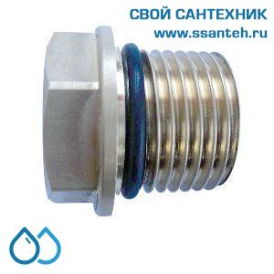 15074 HERZ, 1411160 Заглушка для фильтра сетчатого с подключением теплосчетчика М10 х 1, 1/2"