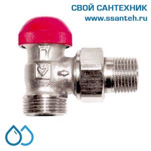 16231 HERZ 1773867 Клапан термостатический радиаторный угловой, 1/2"-"ЕК", Kvs 0,03-1,2 м3/час, PN 10 бар, 120°C с плавной преднастройкой 
