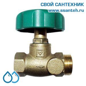 16744 HERZ, 2421561 Вентиль запорный Штремакс-АW, внут.резьба-наруж.резьба, без слива, 1/2" 