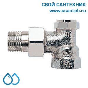 18017 Honeywell, V2420E0015 Клапан запорно-дренажный радиаторный угловой, 1/2", Kvs 1.70, Ру 10, 130С, с настройкой