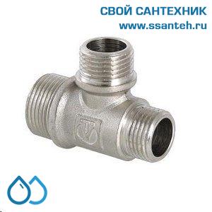 18978 Тройник переходной с наружной резьбой 3/4" х 1/2" х 3/4" НР-НР-НР