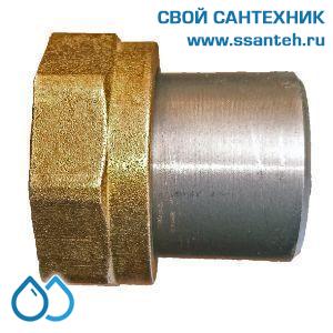 20505 Termicus Соединитель накидная гайка 1" ВР со штуцером приварным L=100 мм, сталь, плское уплотнение, прокладка, шт.