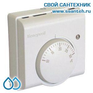 07043 Honeywell T4360D1003 Комнатный термостат для отопления и охлаждения, 10-30С, SPST, 230В, 6(2)А, переключатель режимов